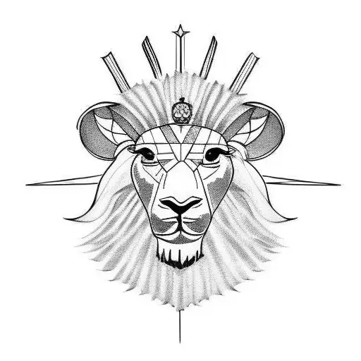Baldwin IV lamb lion cross nails  tattoo design idea