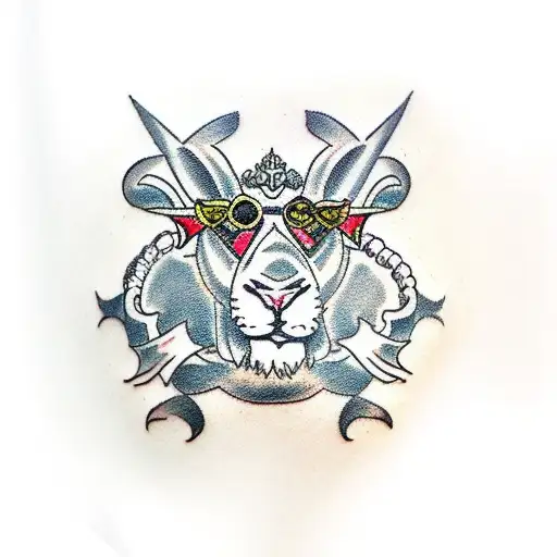 Baldwin IV lamb lion cross nails  tattoo design idea
