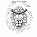 Baldwin IV lamb lion cross nails  tattoo design idea