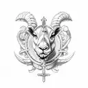 Baldwin IV lamb lion cross nails  tattoo design idea