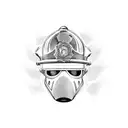 A firefighter helmet adorned with elements of the Brazilian flag, symbolizing patriotism and bravery tattoo design idea