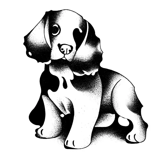 cocker spaniel tattoo design idea