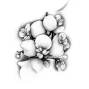 Apple blossom tree tattoo design idea