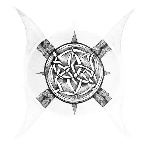 celtic tribal arm sleeve tattoo design idea