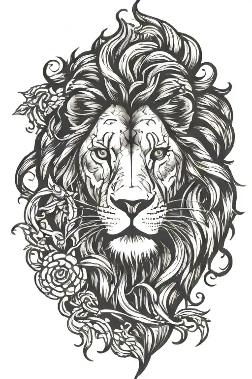 Lion tattoo design idea