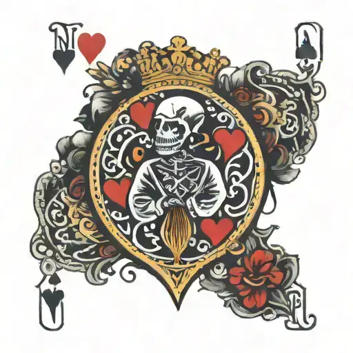 jack of hearts playing card tattoo design idea