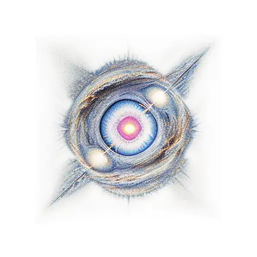 starry night inside creation of Adam  tattoo design idea