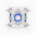 starry night inside creation of Adam  tattoo design idea