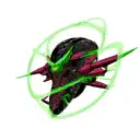 Dragon on hexagonal cybernetic background with wiring flowing through tattoo design idea