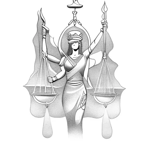 lady Justice tattoo design idea