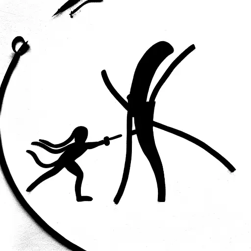 David and Goliath tattoo design idea