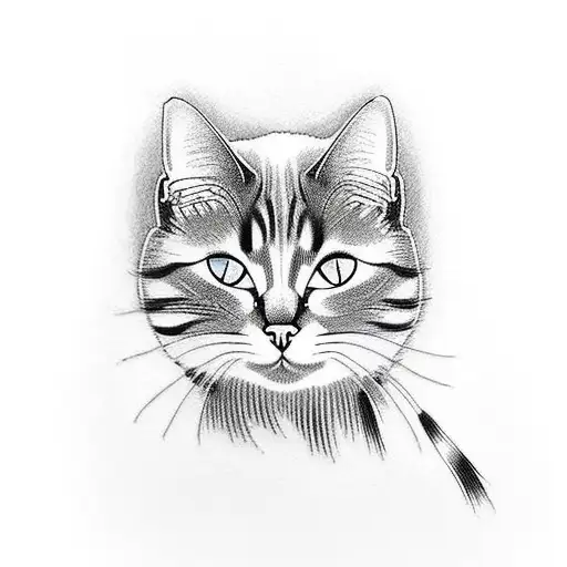 A cat playing a grand piano tattoo design idea