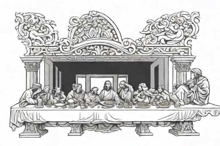 the last supper table tattoo idea   tattoo design idea