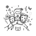 Father daughter wife tattoo design idea