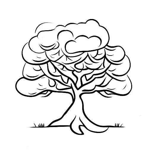 old tree in elbow tattoo design idea