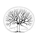 old tree in elbow tattoo design idea
