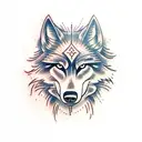 wolf, viking tattoo design idea