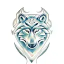 wolf, viking tattoo design idea