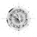 clock with 24 hour person tattoo design idea