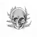 skull tree tattoo design idea
