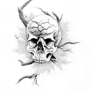 skull tree tattoo design idea