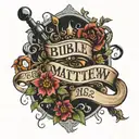 bible verse Matthew 19:26  tattoo design idea