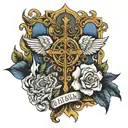 bible verse Matthew 19:26  tattoo design idea