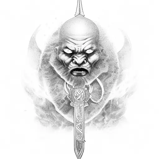 prayer mala scholar healer warrior tattoo design idea