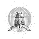 thoth and the moon tattoo design idea