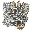 Chicago bears paw tattoo design idea