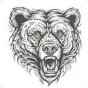 Chicago bears paw tattoo design idea