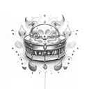 Laughing Coffin tattoo design idea
