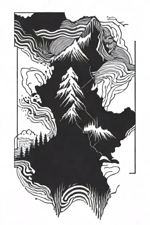 Peaks of Europe trip, sleeping in refuges, harsh mountain trail tattoo design idea