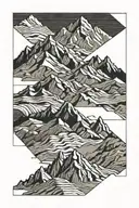 Peaks of Europe trip, sleeping in refuges, harsh mountain trail tattoo design idea