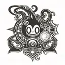 Chandelure Pokemon character tattoo design idea