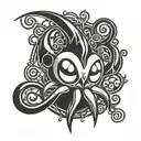 Chandelure Pokemon character tattoo design idea