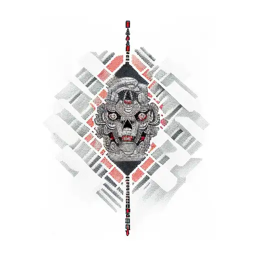 A pixel art keyboard with piano keys as the function keys tattoo design idea