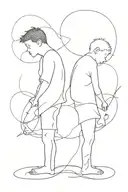 two sons tattoo design idea