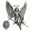 Angel, Warrior Protector tattoo design idea
