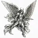 Angel, Warrior Protector tattoo design idea