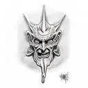 hades holding bident tattoo design idea