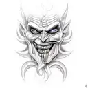 hades holding bident tattoo design idea