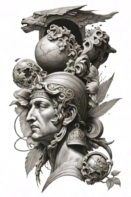 Ancient Greece and Astronomy inspired tattoo tattoo design idea