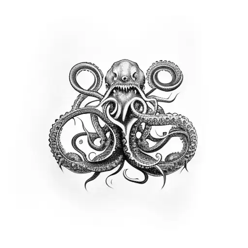 Small kraken octopus with anchor sea monster animal tattoo design. Safe and  non-toxic, waterproof temporary… | Octopus tattoos, Octopus tattoo design,  Kraken tattoo