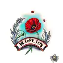 red poppies with words lest we forget tattoo design idea