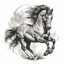 immortalize my horse tattoo design idea