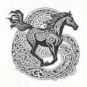 immortalize my horse tattoo design idea