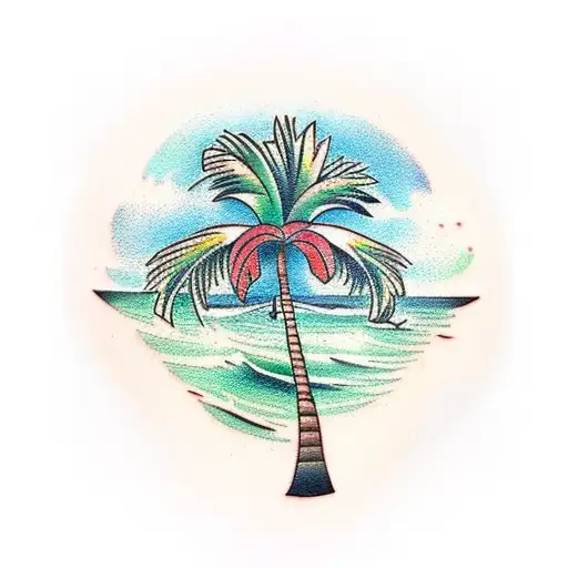 Palm Tree tattoo design idea