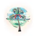 Palm Tree tattoo design idea