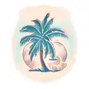Palm Tree tattoo design idea